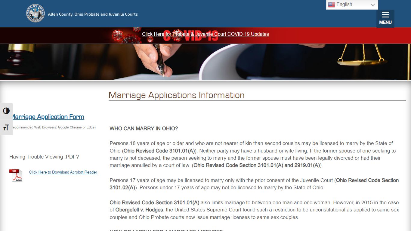Marriage Applications Information – Allen County Juvenile ...